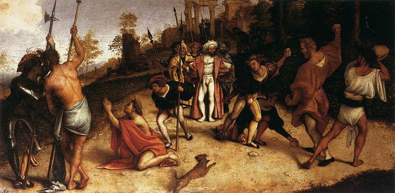 Lorenzo Lotto The Martyrdom of St Stephen Norge oil painting art